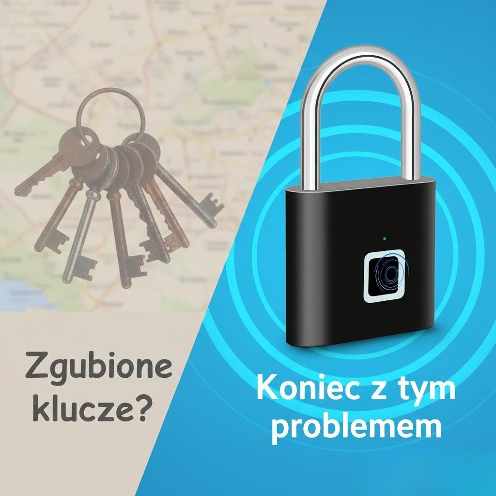 Smart kłódka z odciskiem palca – 0,3 s 🔒