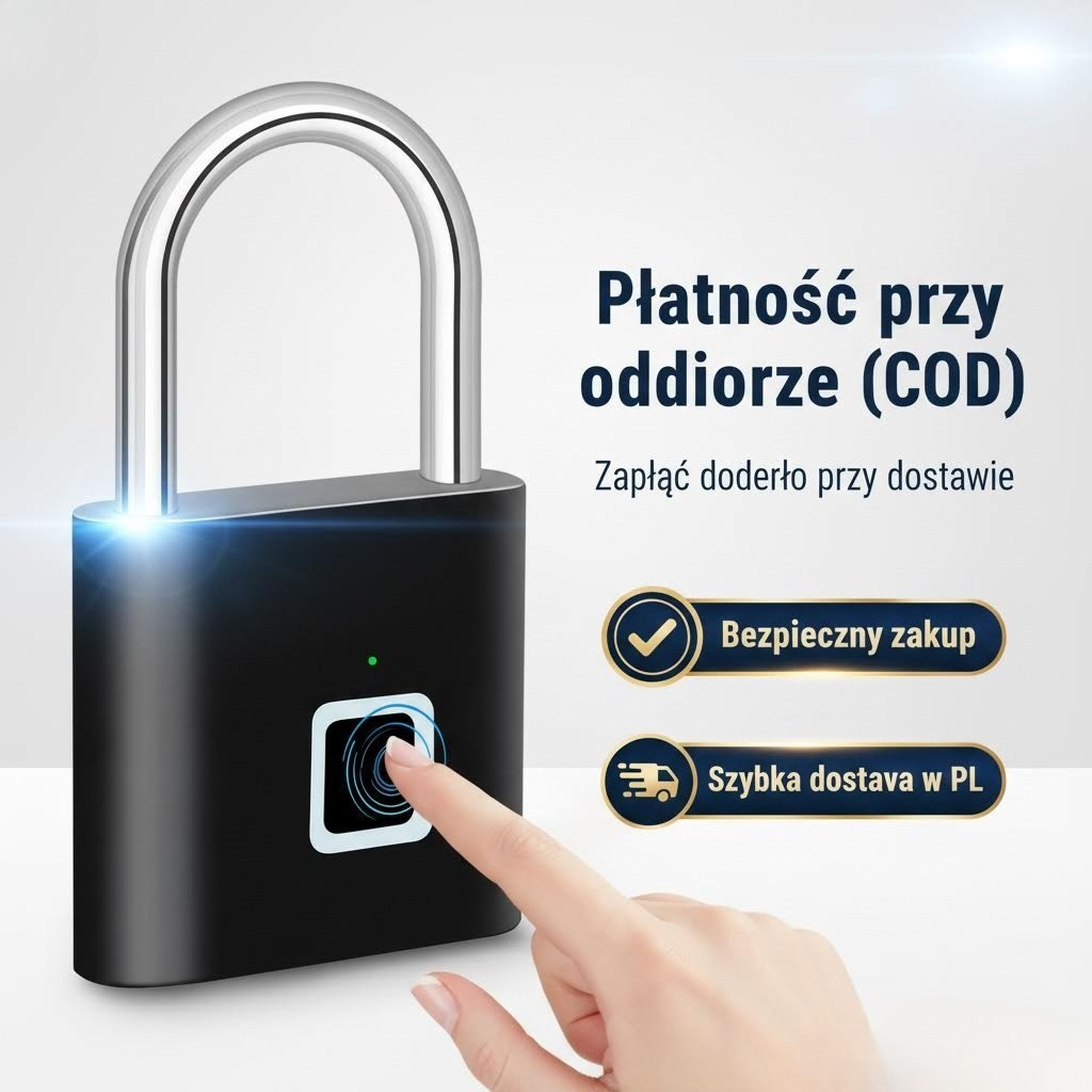 Smart kłódka z odciskiem palca – 0,3 s 🔒