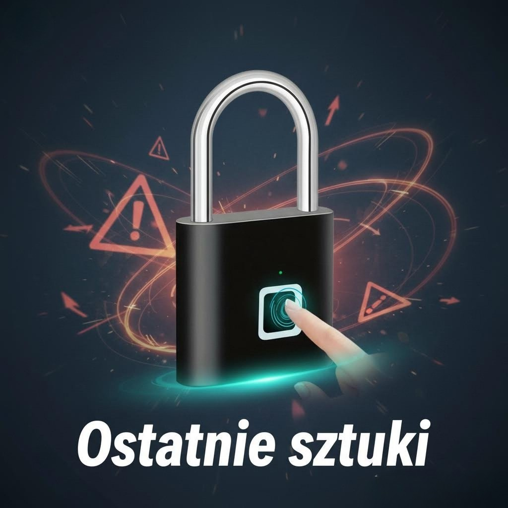 Smart kłódka z odciskiem palca – 0,3 s 🔒